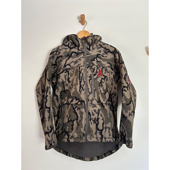 Braken Mens Camo Hooded Jacket W/ Fleece Lining Full Zip Medium Designed By Hunt - Picture 4 of 9